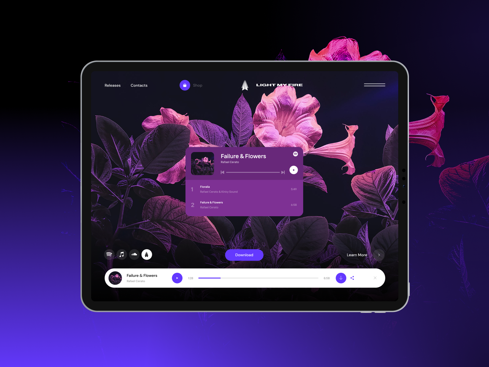 Interaktive Website-Demo – Mara Visuals digitales Agenturprojekt in Aktion
