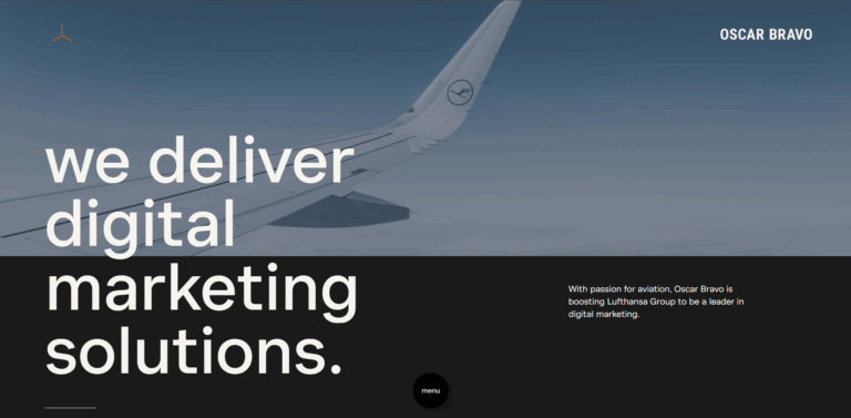Mara Visual website banner with text 'we deliver digital marketing solutions.'