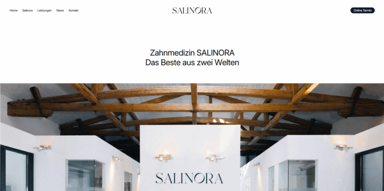 Homepage design of Mara Visual featuring modern layout and branding