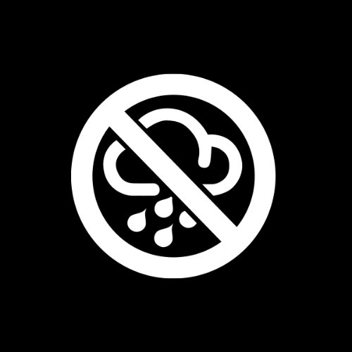 Symbol für ölfreie oder zusatzstofffreie Produkte – durchgestrichener Tropfen in Schwarzweiß