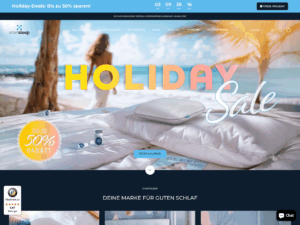 Smartsleep Sommer-Kampagnenbanner mit Holiday-Angebot – Webdesign von Mara Visual